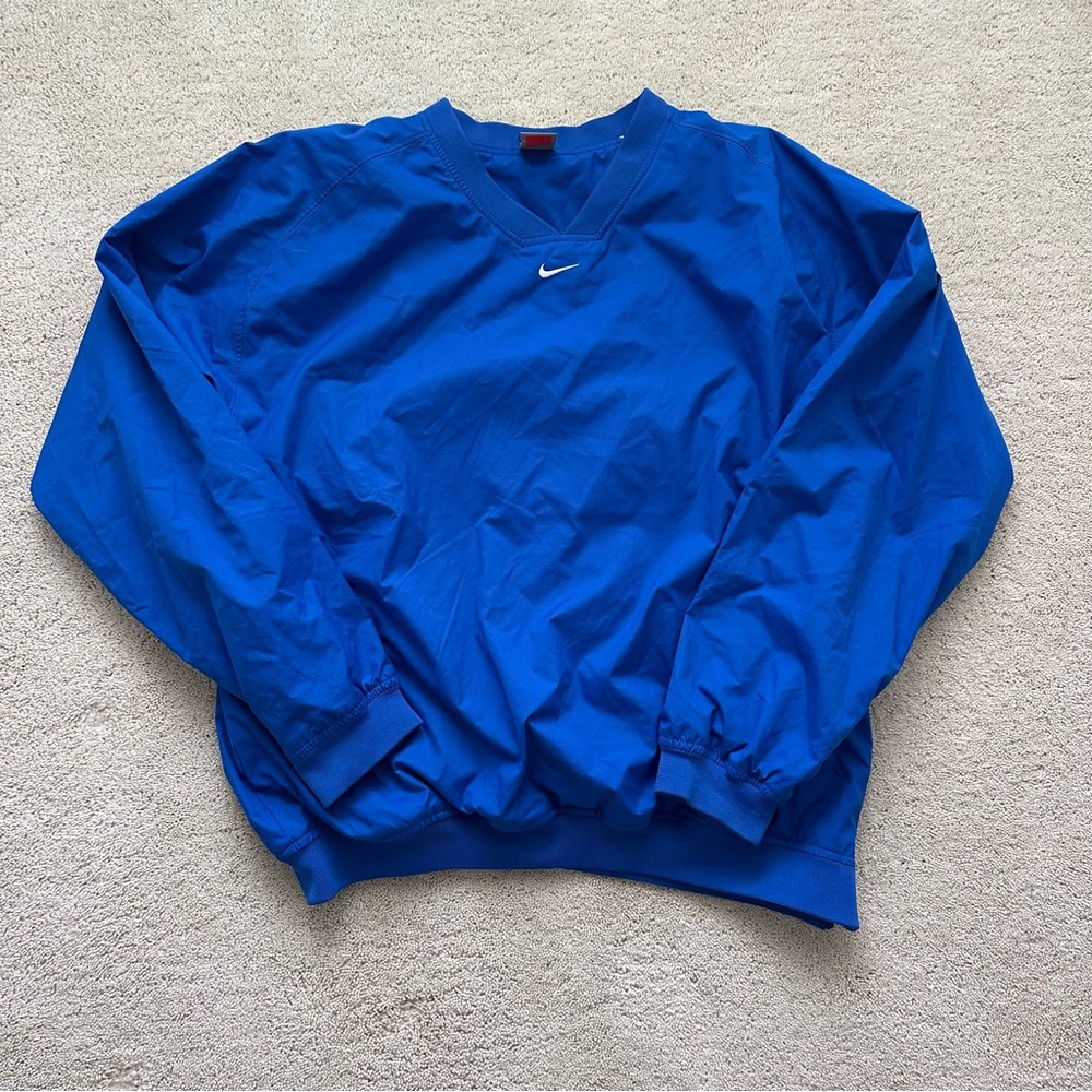 Nike royal blue pullover windbreaker